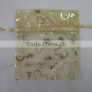 HOT SALE Silk Screen Printing Red Wedding Organza Bag thumbnail-3