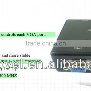 250MHZ VGA 4 Port Splitter With Led Light and Switch thumbnail-2