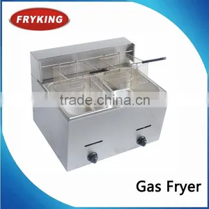 Commercial Gas 2 Tanks Deep Fryer thumbnail-1