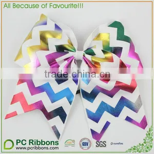 6.5" High Quality Rhinestone Cheerleading Bow For Girls thumbnail-1