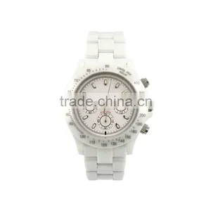 2013 New High-end Branded White Ceramic Chronograph Watch thumbnail-1