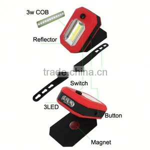 2015 Newest B70 360 Degree Rotation COB And 3 Led Magnetic 3w Cob Led Working Light thumbnail-2