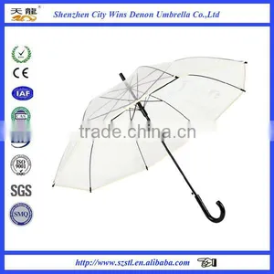 Shenzhen City Winds Denon Produced High Quality 23" Promotional Custom Printing Clear Dome Umbrella thumbnail-4
