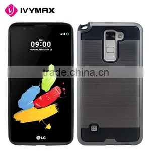 Mobile Phone Case Manufacture Aliminium Textured Grip Back Covers for LG Ls775/ g Stylus 2 thumbnail-1