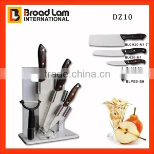 4pcs Ceramic Kitchen Knives Set in Transparent Plastic Stand With Nice Gift Box Packing thumbnail-3