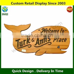 Carved Wood Signs/ Animal Shape/ Room Hanging Signs 12x22" YM3-119 thumbnail-1