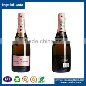 Vector Cheap Clear Wine Bottle Sticky Wine Glass Sticker Gold Foil Wine Label thumbnail-6