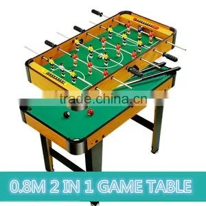 2 in 1 Multiple Function Children's Toys Billiard Table Wooden Football Table Combo Home Game Table thumbnail-2