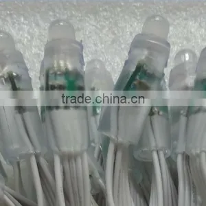 WHITE Wire IP68 DC12V Input 12mm Through-hole LED RGB Dump Node;100pcs a String thumbnail-4