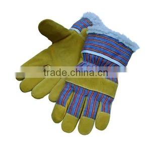 Pig Split Leather Pasted Cuff Winter Glove thumbnail-1