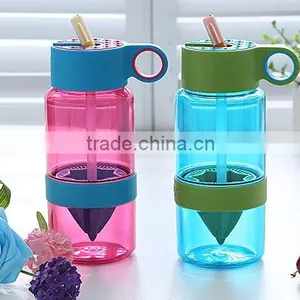 BPA Free Clear Infuser Lemon Plastic Fruit Drinking Water Bottle thumbnail-4