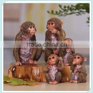 Small Monkey Statue Resin Monkey With Lovely Monkey Design thumbnail-1