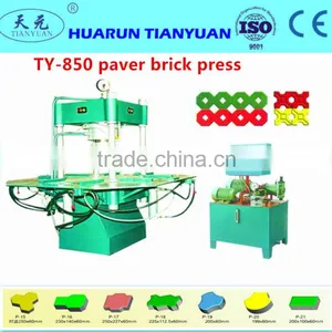 TY-850 Manual High Pressure Hydraulic Interlock Concrete Paving Brick Molding Machine- Huarun Tianyuan thumbnail-1