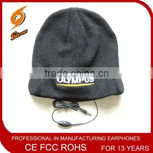 Embroidered Logo Winter Music Hat Headphone for Keeping Warm thumbnail-1