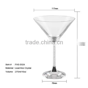 275 ml Lead-free Crystal Vodka Glass / Diamond Cocktail Glass / Martini Glass thumbnail-4