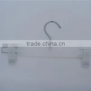 Semi-transparent Plastic Pant Bottom Tourser Clip Hanger for Wholesale thumbnail-2