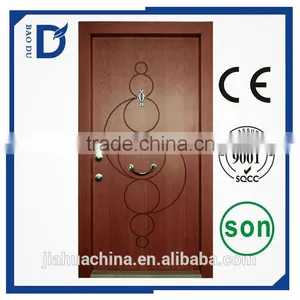 Solid Engineering Wood Door Frame Armored Entrance Arch Gate Bullet Proof Flush Door thumbnail-1