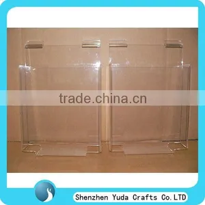 Clear Acrylic Display Slatwall Shelf/ Wholesale Display Rack for Brochures Magazines thumbnail-1