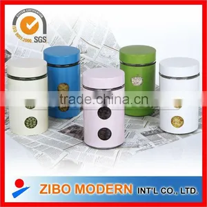 Glass Jar Metal Canister Set thumbnail-1