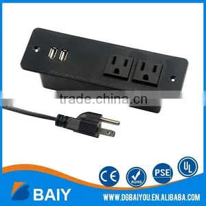 High Quality Hot Sale 3 Meter Plug Wire Conference Table Power Outlets Plugs thumbnail-2