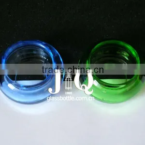 Small Blue and Green Transparent Color Candleholder thumbnail-1