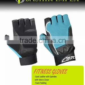 HEAVY DUTY LEATHER FITNESS GLOVES, LEATHER FITNESS GLOVES, HIGH QUALITY LEATHER FITNESS GLOVES WITH PADDING WITH LONG STRAPS thumbnail-1