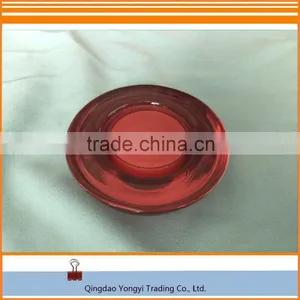 Muti-colored Round Glass Holder With Tealight Candle thumbnail-3