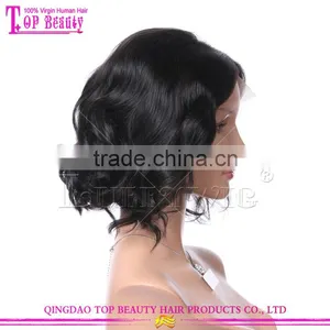 Natural Color 130 Density 8 Inch Short Bob Style Brazilain Virgin Human Hair Lace Front Wigs Short Human Hair Wigs thumbnail-3