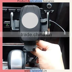 QI Wireless Charger Car Holder With 2 Ports thumbnail-1