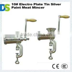 10# Electro Plate Tin Silver Paint Manual Meat Mincer thumbnail-1