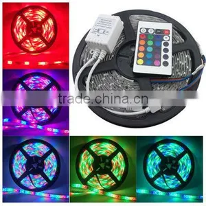 5M 3528 RGB Waterproof Flexible Strip 300 LED Light + IR Remote Controller USA thumbnail-1