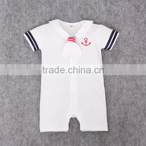 New Arrive Good Quality Orange Sailor Suit Lovely Cotton Girls and Boys Baby Clothes Wholesale Price thumbnail-2