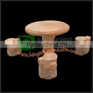 Elephant Design Marble Table and Stools thumbnail-1