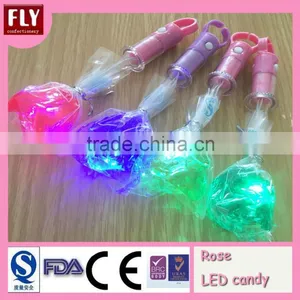 Rose Flower Shape Light up Glow Stick Lollipop Candy thumbnail-1