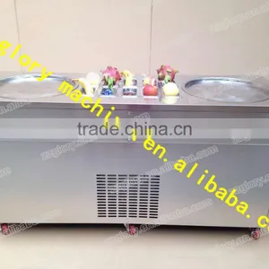 The High Effective Stir Fry Ice Cream Machine/thailand Fry Ice Cream Machine With Flat Pan/fried Ice Cream Machine thumbnail-3