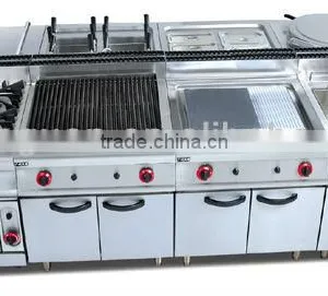 Stainless Gas Combination Kitchen Equipment/hotel 0086-13580546328 thumbnail-1