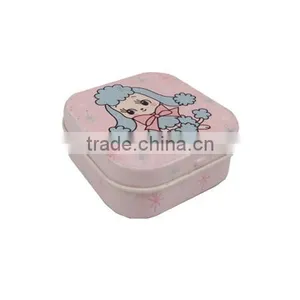 Square Cute Mini Decorative Cake Tin Box thumbnail-1