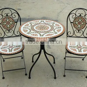 Best Seller Outdoor Mosaic Bistro Set Table thumbnail-3