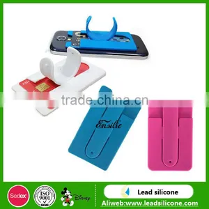 Cheap 3M Sticker Silicone Smart Wallet,iwallet for Mobile Phone Silicone Card Holder thumbnail-1