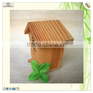 Carved Heart Tree Decoration Wooden Bird House Cages thumbnail-2