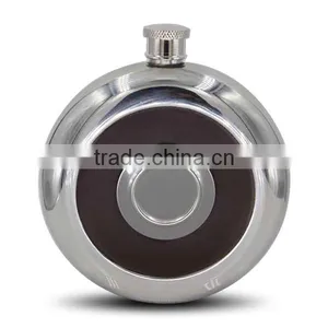 Stainless Steel Hip Flasks Laser Welding Mirror Flask With Cup 5oz thumbnail-1
