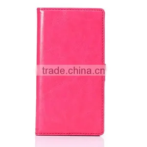 Manufacturer Cheap Mobile Phone Leather Flip Phone Case for Sony Z3 Leather Flip Back Case thumbnail-1