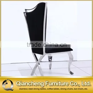 Hot Sale High Black Stainless Steel Dining Chair Banquet Chair thumbnail-5