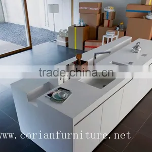 Very Nice New Design Corian Built Kitchen Cabinets thumbnail-1