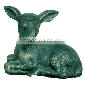 China Supplier Metal Animal Statue Cast Iron Garden Fawn Statues for Sale thumbnail-1