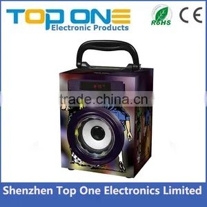 2016 Hot Selling Karaoke Portable Wood USB Music Speaker With FM Radio thumbnail-4