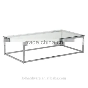 Factory Price Euro Style Metal Chrome Base Coffee Table thumbnail-1