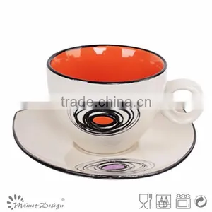 Ceramic Coffee Cups and Saucers,stoneware Wholesale Coffee Cup and Saucer,personalized Tea Cups & Saucers thumbnail-1