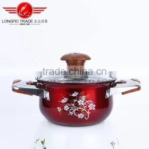 New Design 4pcs Colorized Stainless Steel Soup Pot Kitchen Cookware With Decal thumbnail-3