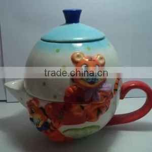 Ceramic Tea Pot With Cup SN1023 thumbnail-1